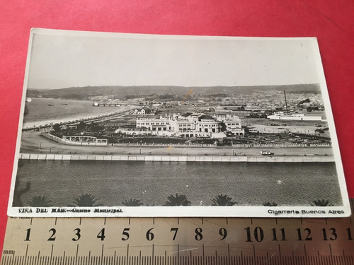 Viña Del Mar Chile Antigua Foto Postal Casino Municipal 1933