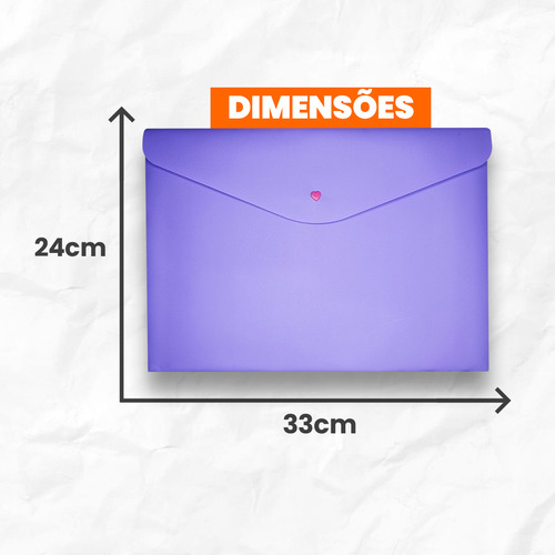 Kit 10 Envelopes Com Botão A4 Fullcolor Resistentes
