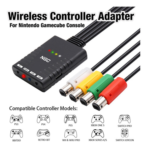 Receptor Adaptador De Mando Inalámbrico Ngc Para Gamecube