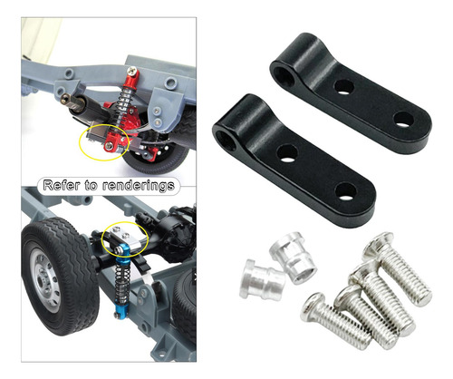 3 Soportes De Amortiguador De Choque Trasero Para Wpl Negro
