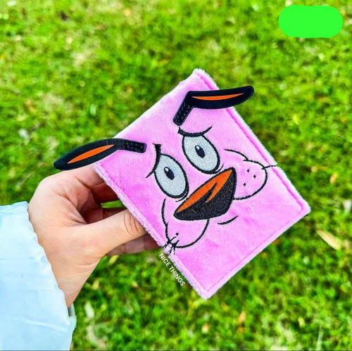 Cartera Tarjetero Coraje El Perro Cobarde Cartoon Network Rosa Claro Liso
