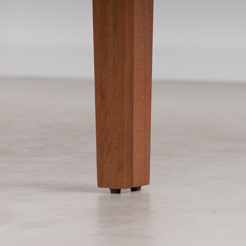 Mesa Oval 4 Lugares 1,4m Tampo Vidro E Mdf Tiê Cabecasa Wt
