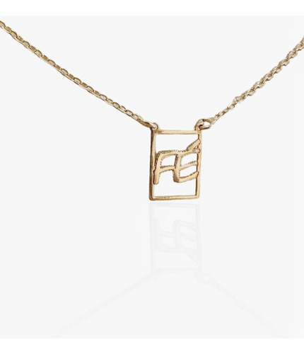 Escapulário Jesus Cristo Fé Ouro 18k 750 Cor Dourado
