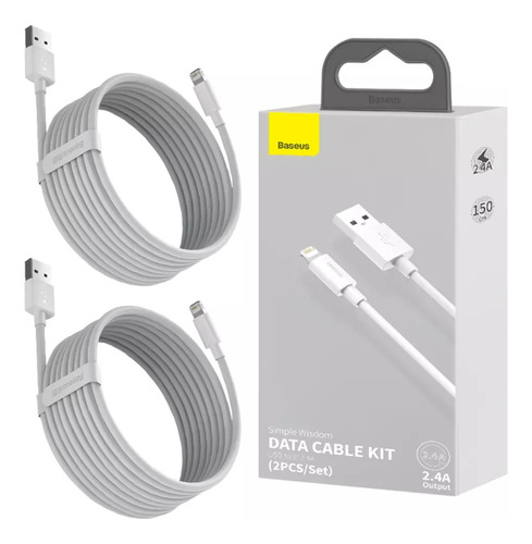 Pack 2 Cables Cargador Usb A Lightning Compatible Con iPhone