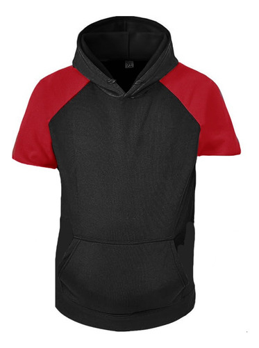 Comoda Playera Camiseta Manga Corta Deportiva Con Gorro 2247
