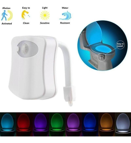 . Luz Nocturna Led Con Sensor De Movimiento 8 Colores 3