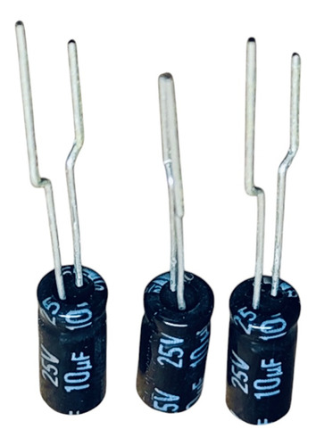50 Pzas. Capacitor Electrolitico 10uf, 25v