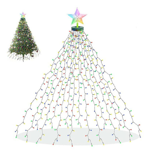 Luces Para Árboles De Navidad, 8 Modos De Iluminación Con Ad