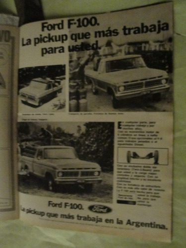 Publicidad Ford Pick Up F-100 Año 1977 Xx