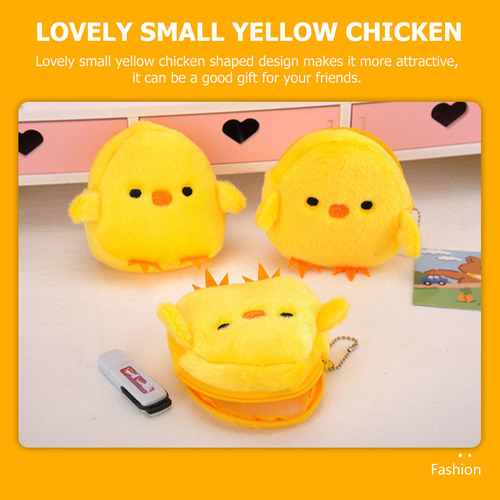6 Adorables Monederos Pequeños Con Forma De Pollo Decorativo