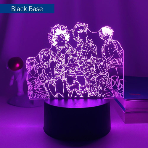 Lámpara De Noche Led 3d De Anime My Hero Academia Para Decor