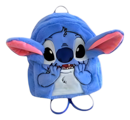 Mochila Stitch Espalda Peluche Disney Color Turquesa