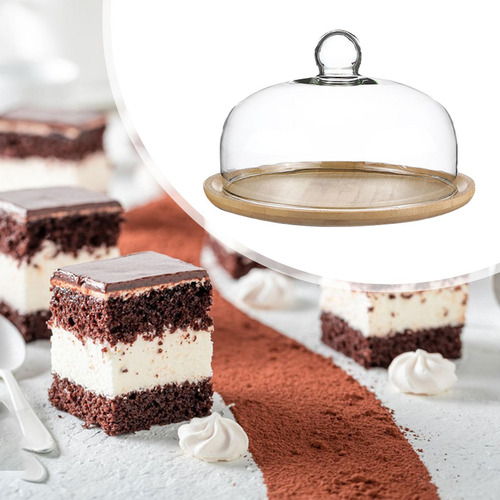 Soporte Para Tartas De Bambú Con Forma De Marrón Claro M