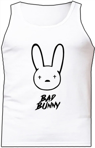 Esqueleto Bad Bunny Reguetón Trap Pop Camisilla Bca Urbanoz