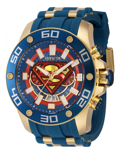 Reloj Para Hombres Invicta Dc Comics 43591 Azul, Oro