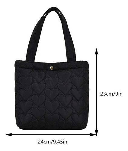 . Bolso Casual Acolchado En Forma De Corazón For Mujer,