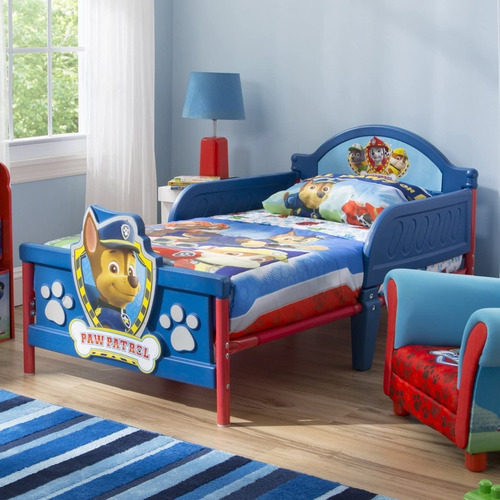 Cama Camita Infantil 3 D Colchon Paw Patrol Patrulla Canina Color Azul