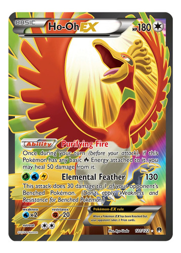 Cartas Pokemon Ho Oh Ex 121/122 Full Art Chacarita