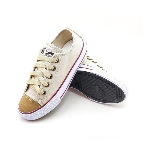 Imagen 4 de 4 de Zapatilla Nene Nena Niños Lona Cordones Jaguar 8174 27-33