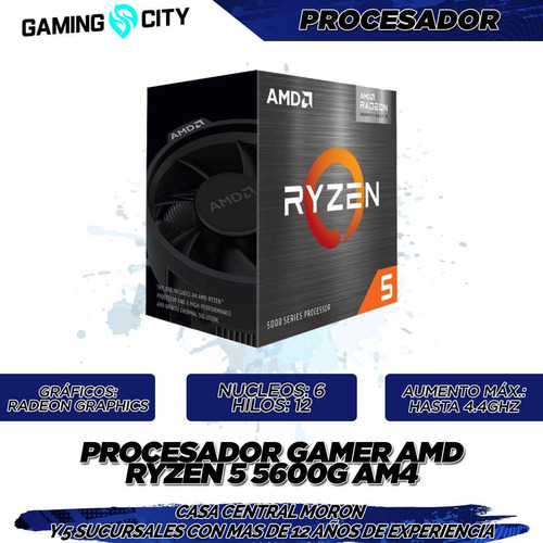 Imagen 3 de 7 de Pc Gamer Amd Ryzen 5 5600g 6/12 Nucleos 16gb M2 480g