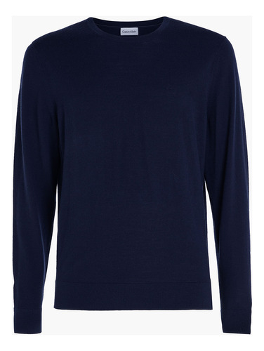 Sweater Merino Crew Neck Sweater Azul Calvin Klein
