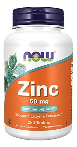 Now Supplements, Zinc 50 Mg, 250 Count (pack Of 1)