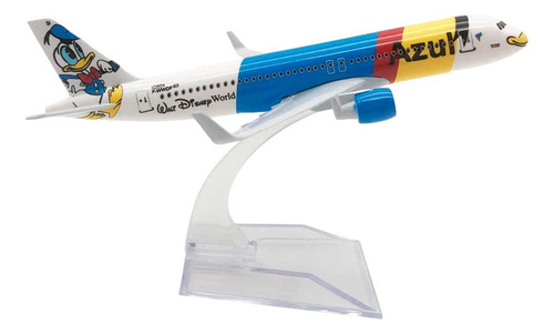 Miniatura Colecionável Avião Comercial Azul Linhas Aéreas Cor A320 Azul Donald