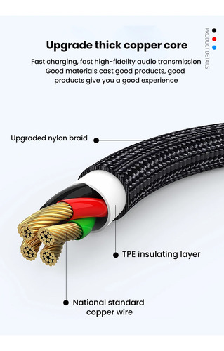 Adaptador Jack 3.5 Split De Audífonos Y Carga Tipo-c A Audio