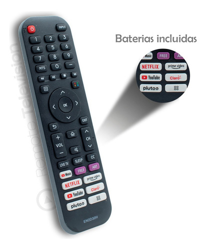 Control Remoto Hisense Smart Tv En2d30h