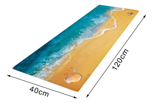 . Alfombra De Cocina, Alfombra Para Puerta Playa 40cmx120cm