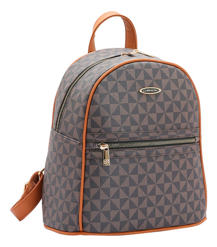 Bolsa Mochila Chenson Elemento Grafico Bolsa De Costas-mochila-mochila Bolsa - Café