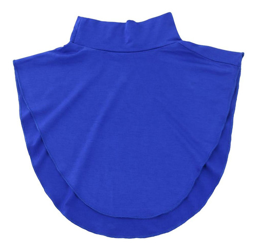 Cuello Alto Medio De Mujer Faux Cubierta Hijab Muselina Azul