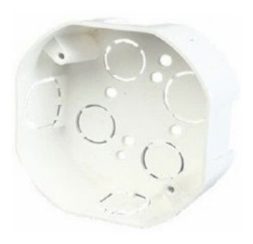 Cajetin Octogonal Plastico Blanco 9.8cm X 9.8cm X 4cm M/d