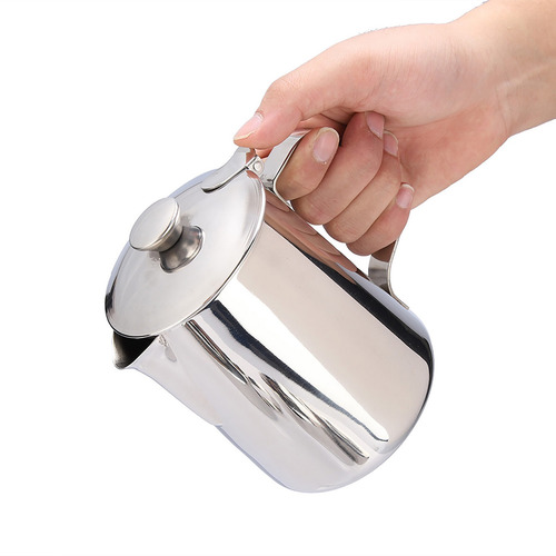 Taza De Acero Inoxidable Para Café Con Tapa Para Espumar Lec