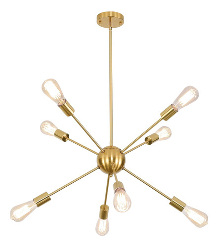 Cottmic Candelabros Sputnik Dorados Lámpara Moderna De 8