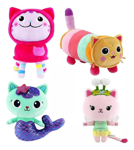 Peluche Gabby's Dollhouse Gaby Toy House Gato Para 4 Piezas