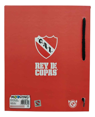Carpeta Independiente Numero 3 Dos Tapas Color Rojo