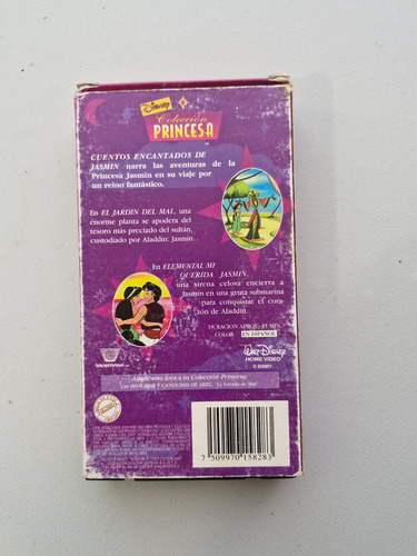 Disney, Los Cuentos Jasmin El Gran Tesoro Vhs, Español Origi (Usado)
