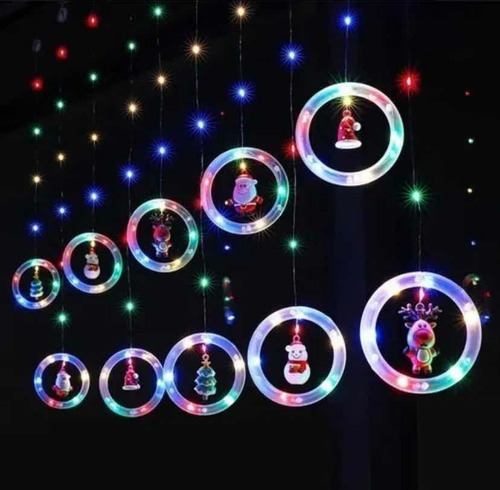 Luces de navidad y decorativas AP! Genérica luces figuras 3.35m de largo 127V - multicolor con cable transparente