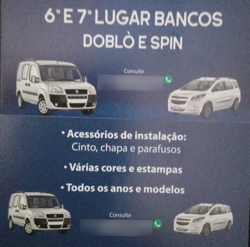 Banco Gm Chevrolet Spin 6 E 7 Lugar Terceira Fileira Comple Consulte 11 969722140 (Usado)