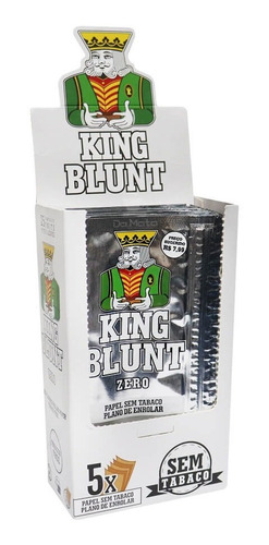King Blunt - Zero -caixa 25 Envelopes, 125 Blunts