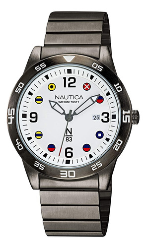 Nautica - Reloj Casual De Cuarzo Para Hombre, Color Gris,