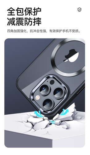 Imagen 2 de 7 de Estuche - Forro Totu Crystal Magsafe Apple iPhone 14 Pro Max