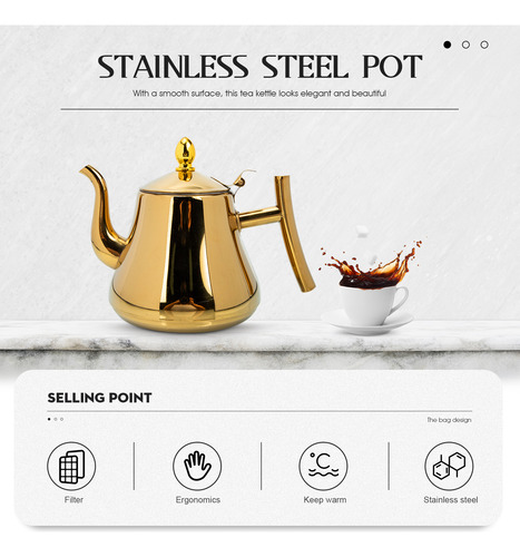 With Strainer Stainless Steel Teapot Kettle