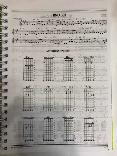 Imagem 6 de 10 de Harpa Cristã Cifrada Com Cifras Letras Partituras Eme