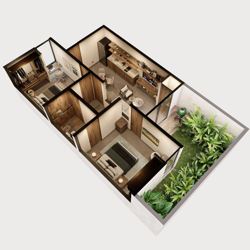 Departamento(2r) En Venta En Alma Condo, Temozón Norte