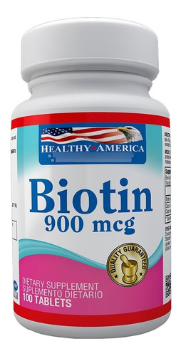 Biotin 900 Mcg 100 Tabletas - Healthy America