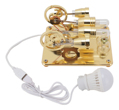 Led De 4 Cilindros, Motor Stirling, Aire Caliente, Bricolaje
