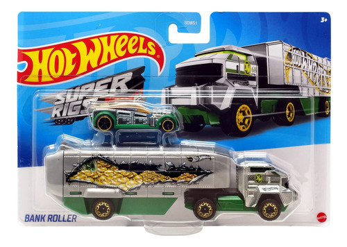 Diecast Hot Wheels Super Rigs - Rodillo De Banco, Aparejo D.