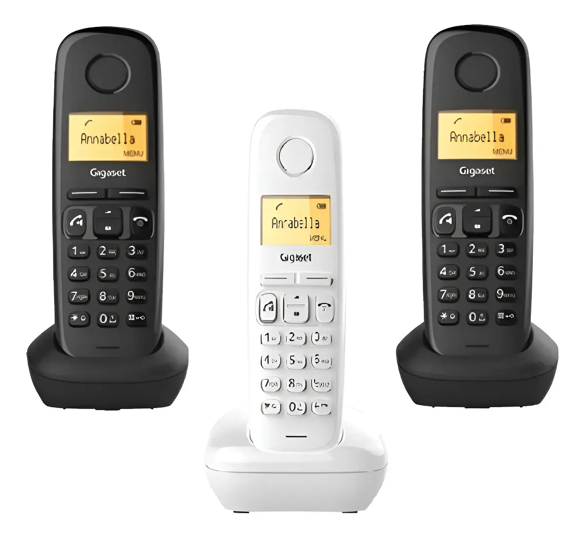 Teléfono Inalámbrico Gigaset A170 Trío con 3 Auriculares DECT y Modo Eco